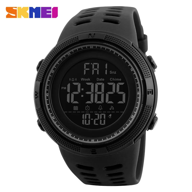 SKMEI 1251 Sports Digital Watch for Men Waterproof Electronic Countdown Mens Wristwatches Military Clock 1560 Reloj Hombre 1068