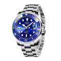 LIGE Top Original Men Quartz Watches Blue Waterproof Watch for Men Stainless Steel Quartz Men Luxury Watch Luminous Wristwatch