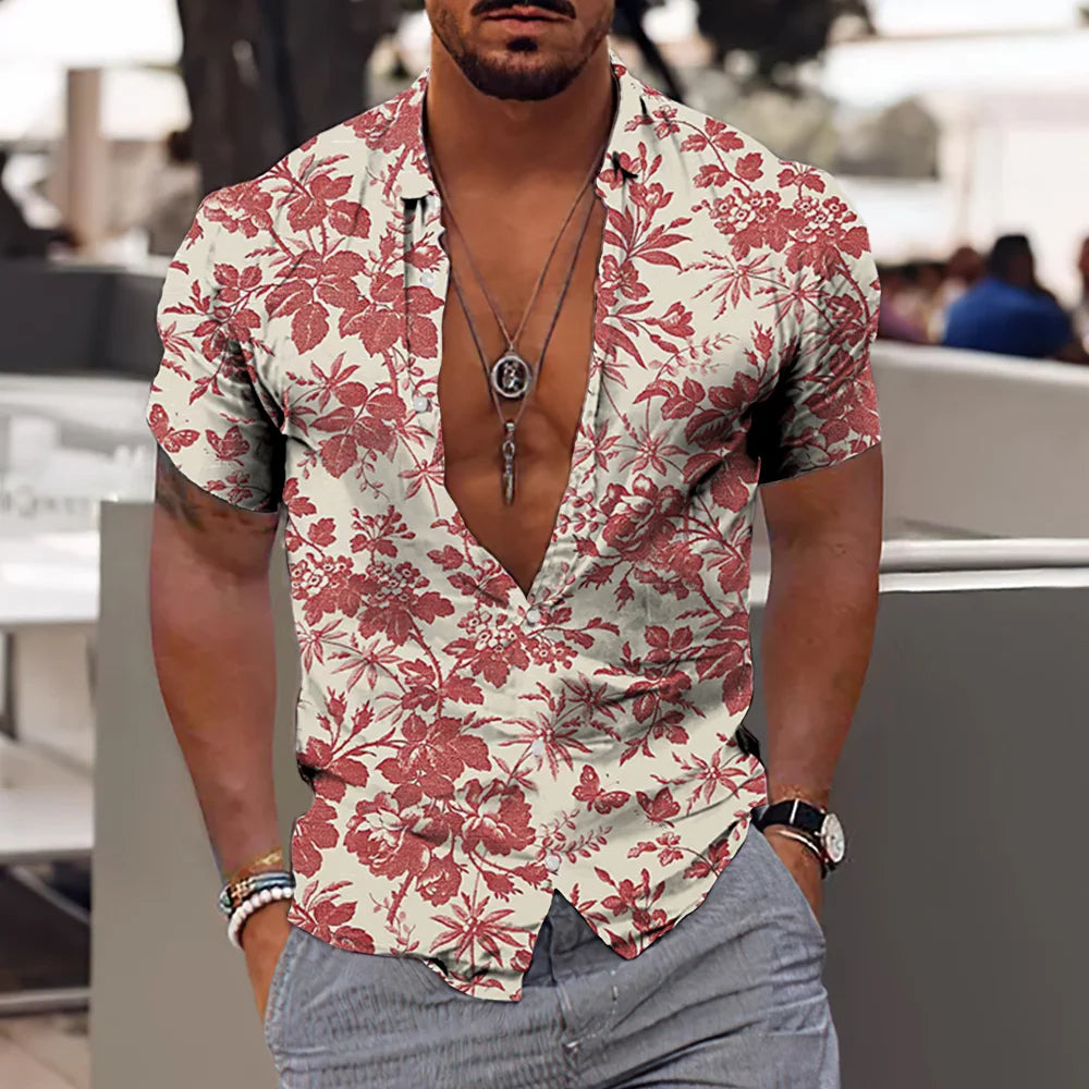 Summer Coconut Shirt 3d Printed Men's Hawaiian Shirt Beach Short Sleeve Fashion Casual Holiday Top T-shirt Men's Shirt Camisa