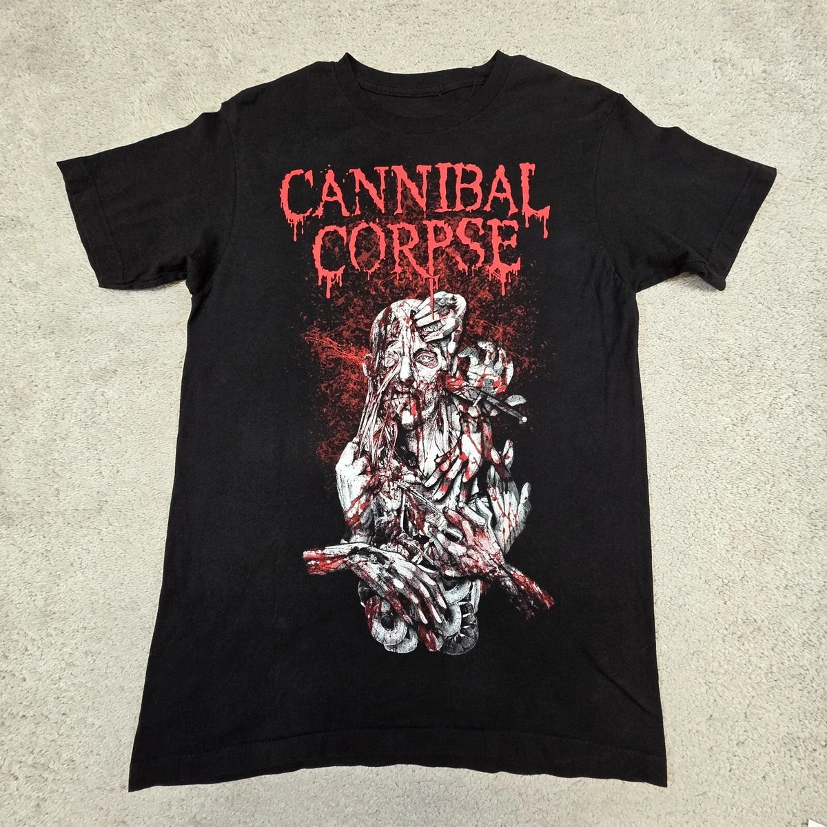 Gothic Rock Graphic T Shirts Heavy Metal Tops Hot Topics Cannibal Corpse Torn Apart T-Shirt Casual Loose Print Cottpn Tee Unisex