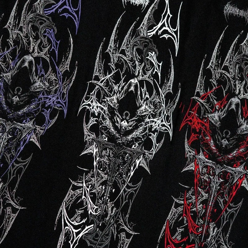 Men’s Gothic Tribal Wide-Leg Drawstring Sweatpants