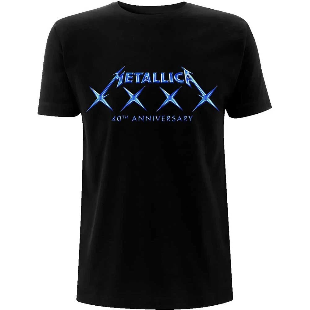 Metallica 40th Anniversary Songs Logo Band T-Shirt Cotton Graphic Tee Men Women Summer Streetwear Top