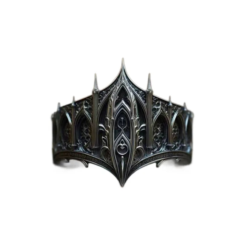 Vintage Gothic Crown Ring | Adjustable