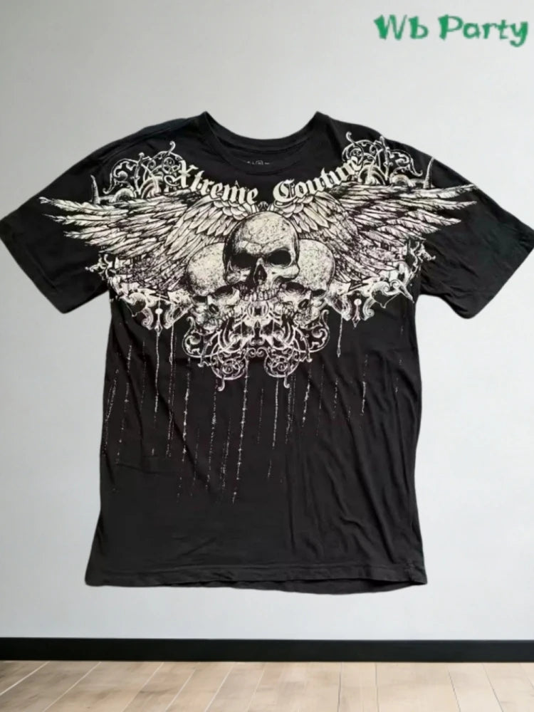 Fashion Y2k T-Shirt Men Medieval Vintage Skull 3D Printed Short Sleeve Hip Hop Street Style Round Neck Tee Summer Men's Clothing