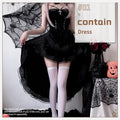 Gothic Witch Costume Y2K Aesthetic Victorian Vampire Bride Dress for Women Vintage Long Tail Cosplay Costume Halloween Party