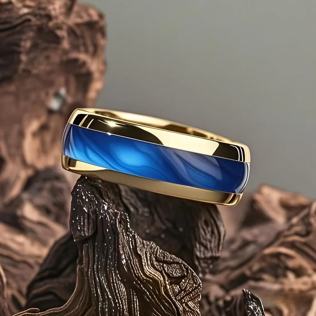 Vintage Gothic Halloween Castle Moon Bat Ring Hiphop Stainless Steel Rings For Men Wedding Party Jewelry Valentine's Day Gift