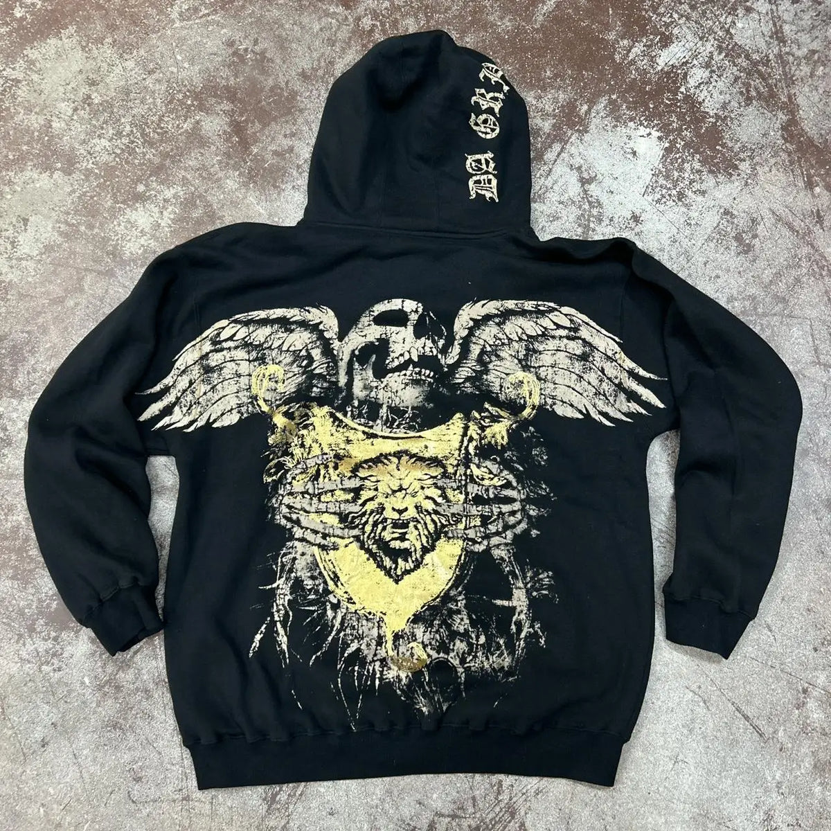 Y2K Street Gothic Hoodie Punk Classic Retro Skull Print Zipper Hip Hop Leisure Sweater New Personality Hoodie Street Wear