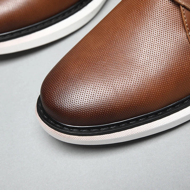 2026 Spring/Summer New Men Shoes Comfy Luxury Brand Men Casual Shoes Lace Up Business Style Dress Shoes BHKH Men Shoes