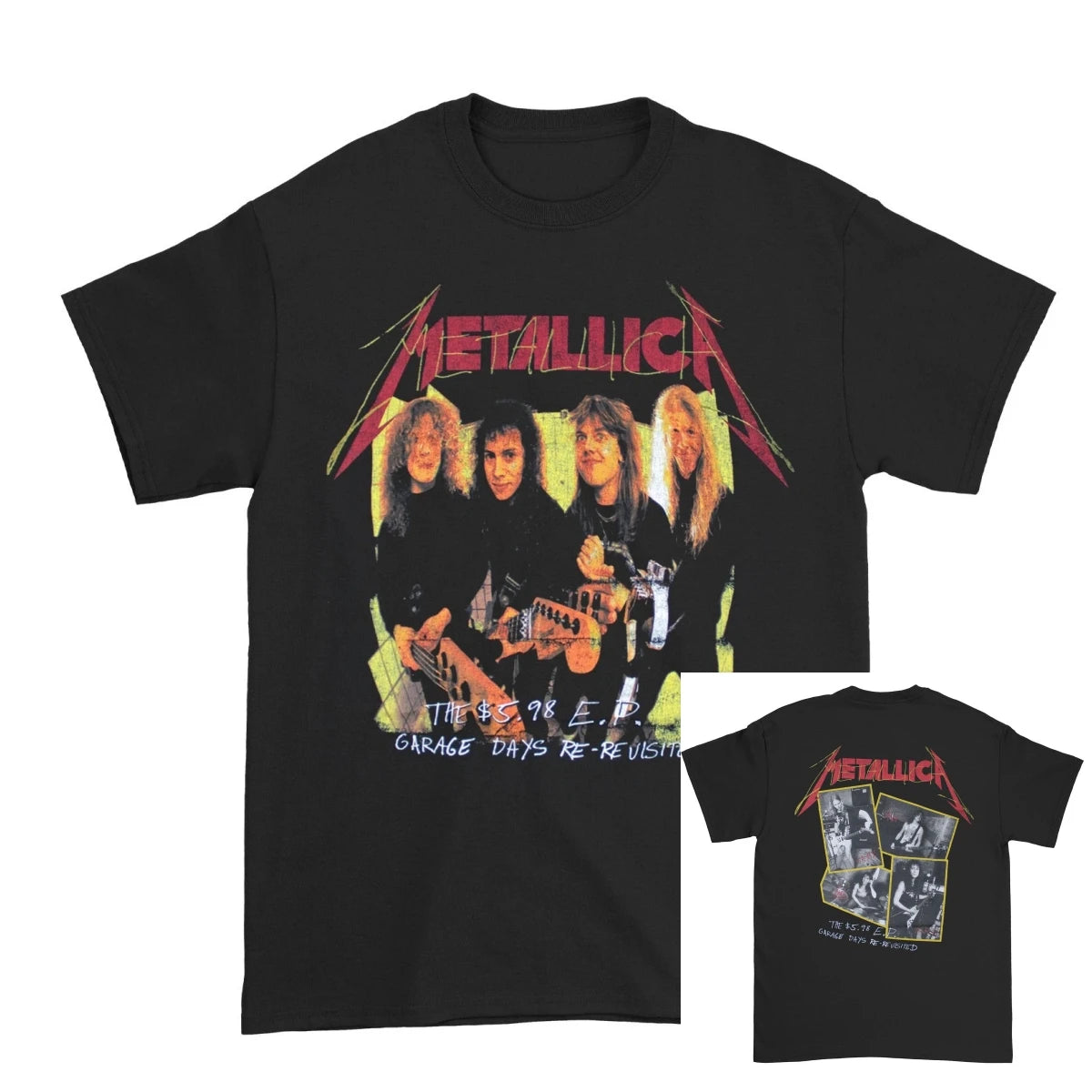 Metallica 40th Anniversary Songs Logo Band T-Shirt Cotton Graphic Tee Men Women Summer Streetwear Top