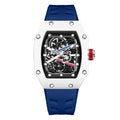 Trendy Bucket Shape Mens Quartz Watch Luminous Dial Waterproof Casual Male Daily Wristwatch