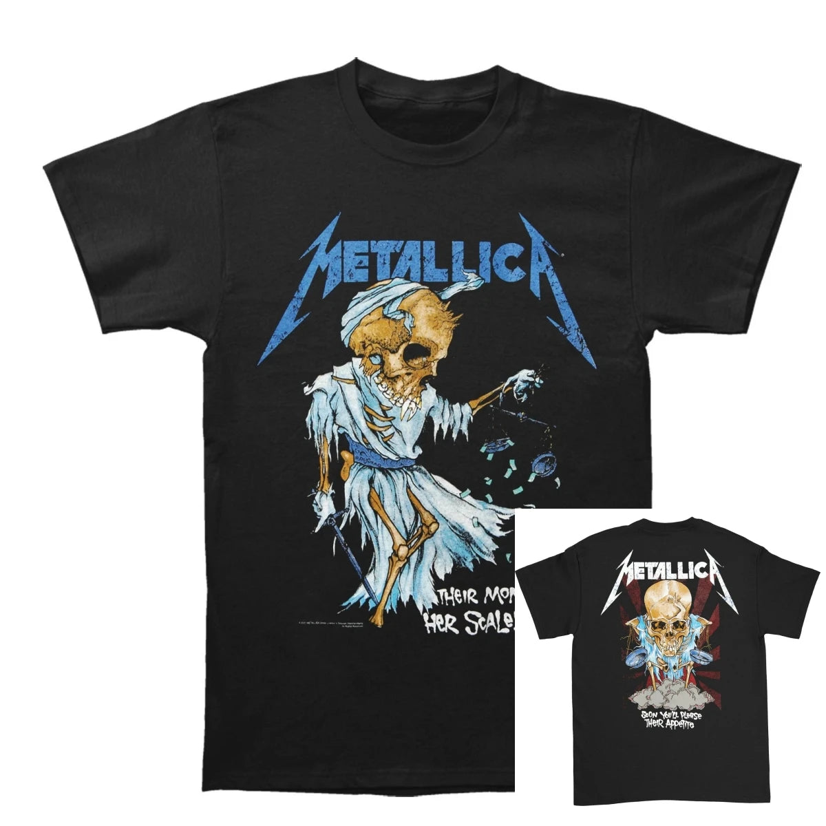 Metallica 40th Anniversary Songs Logo Band T-Shirt Cotton Graphic Tee Men Women Summer Streetwear Top