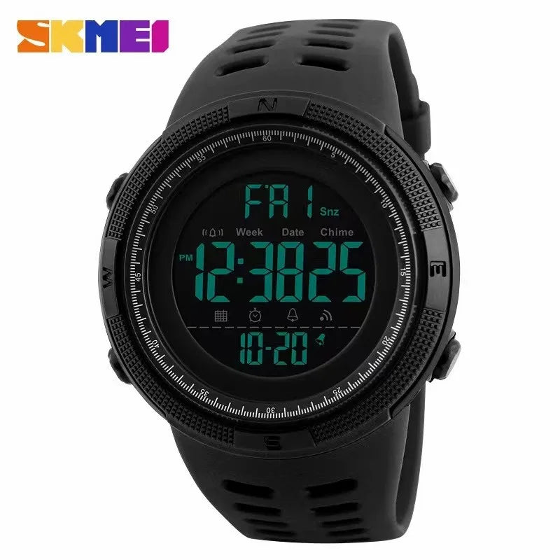 SKMEI 1251 Sports Digital Watch for Men Waterproof Electronic Countdown Mens Wristwatches Military Clock 1560 Reloj Hombre 1068