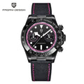 PAGANI DESIGN Pink Panda Men's Watch Quartz Wristwatches Luxury Speed Chronograph Watch For Men AR Sapphire Waterproof Luminous