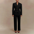2025 Slim Fit Women Suit Customized Single-breasted Notch Lapel 2Pieces(Jacket+Pants) Business Office Lady Stretch Set