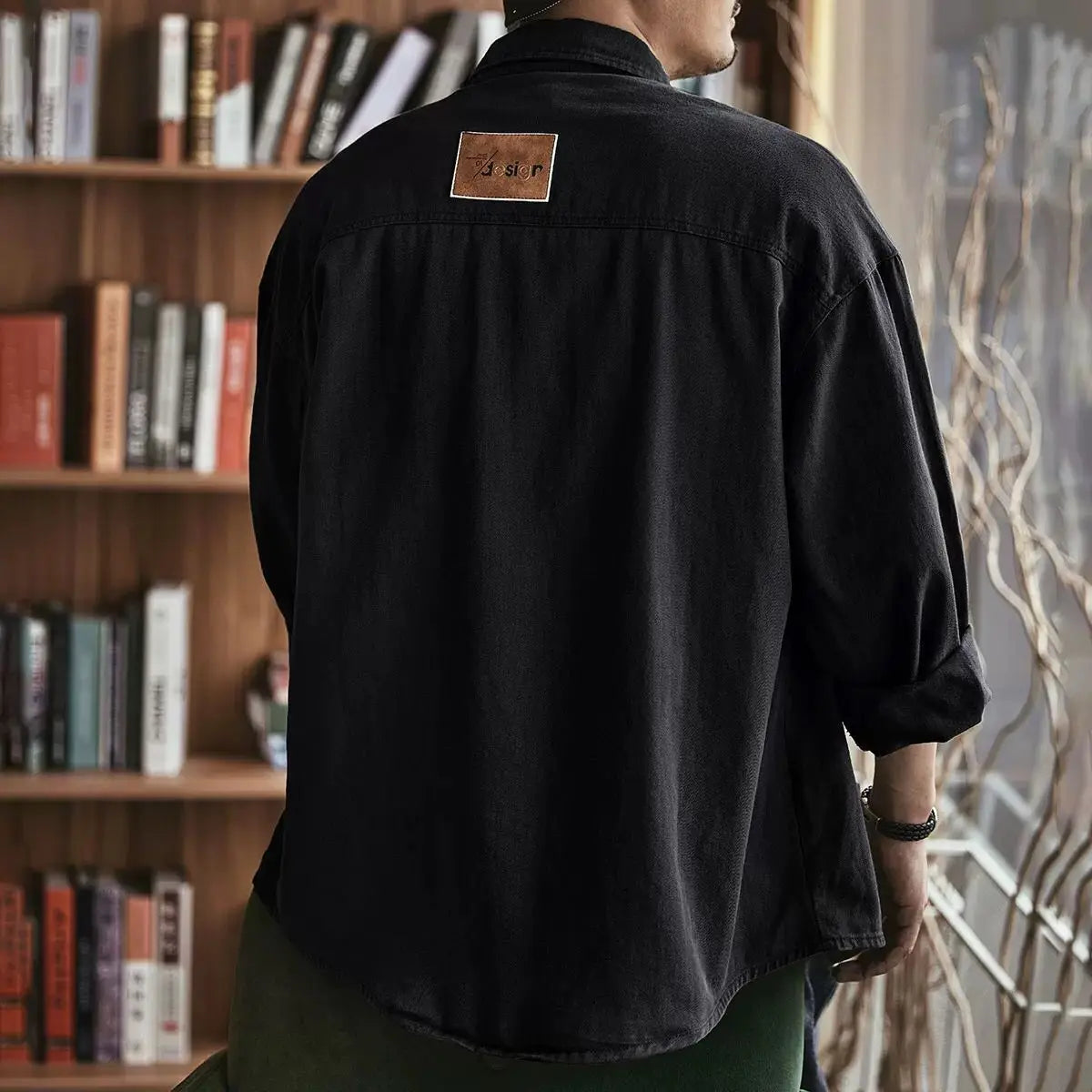 Retro Loose Workwear Jacket Spring and Autumn New Men's Pure Cotton Long Sleeve Casual Shirt American Trendy Shirt
