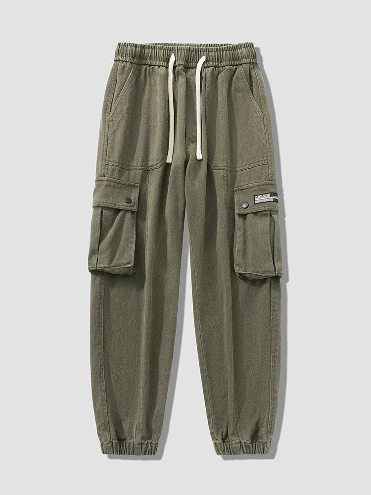 Large Size 7XL 8XL Spring New Men's Cargo Pants Multi-Pocket Casual Fashion Sweatpants Jogging Loose Trousers Streetwear