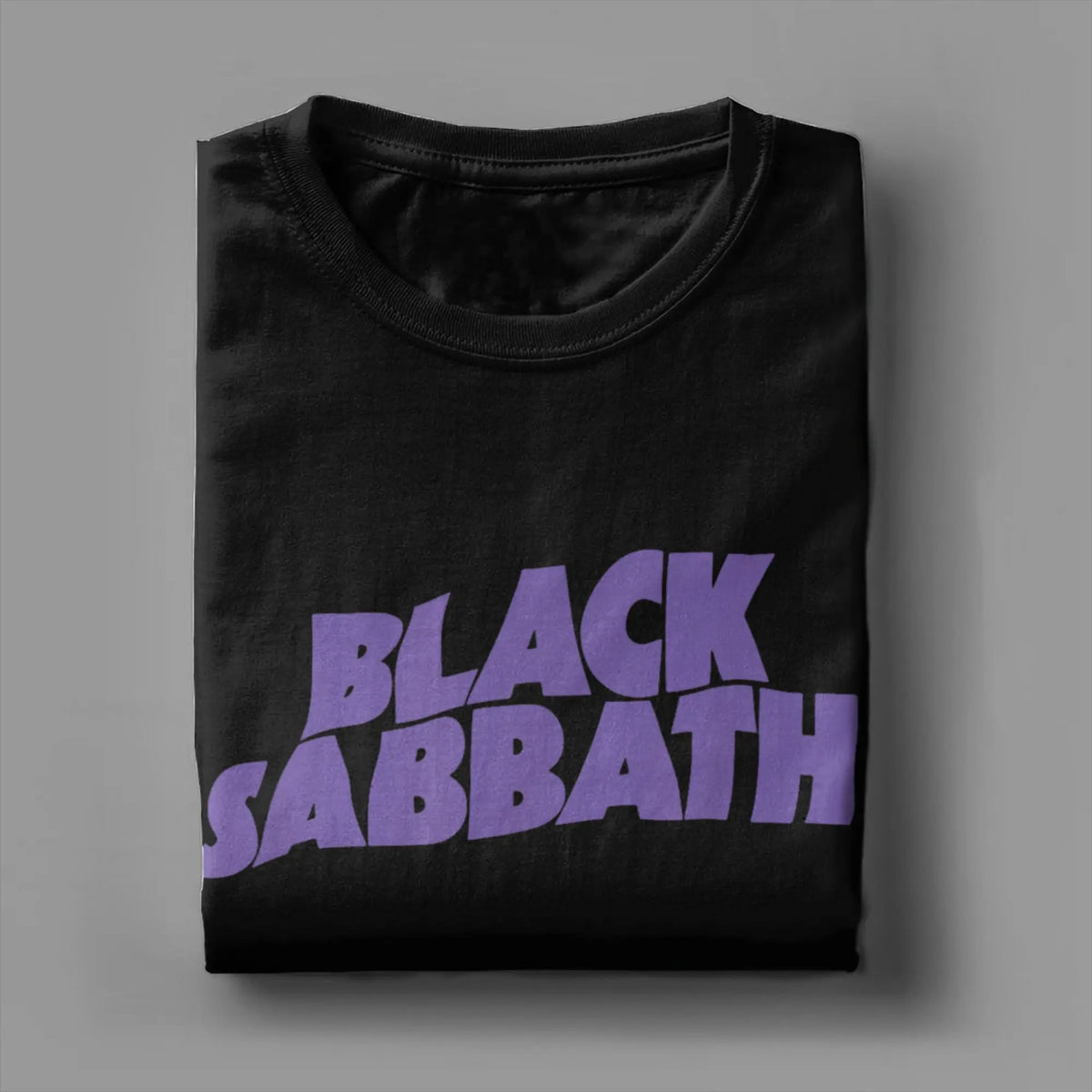 Black Sabbath Purple Logo T Shirt Beach  Y2K Funny T-Shirts 100 Cotton Leisure Tshirt For Men Short Sleeves Print Tops