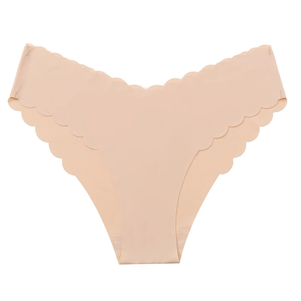 6Pcs/Set Women's Ruffles Panties Seamless Underwear for Woman Solid Comfortable Briefs Bikinis Lingerie Intimates XS-L Pantys