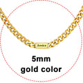 U7 Custom 1-6 Names Cuban Chains Necklaces 5mm/7mm/9mm Chain Black Deep Engrave Family Members Names Fathers Day Jewelry Gift