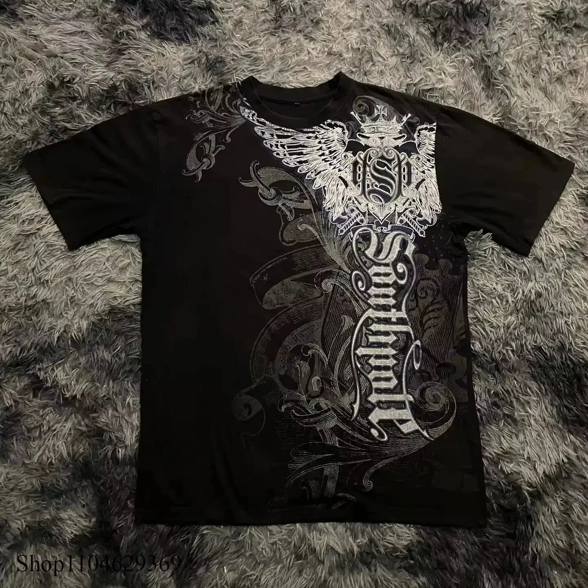 Classic Y2K Gothic Style T-shirt Vintage Loose Oversized Unisex T-shirt Trendy Cotton Harajuku high quality Y2k Short Sleeves