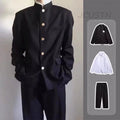 Dk Uniform Suit Men School Uniforms Black Jacket Top Japanese School Jacket Spring Summer New Coat Male Streetwear Mao Suit