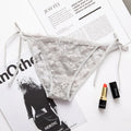 Sexy Hollow Out Straps Women Panties Transparent Lace Girls T-pants Half Wrap Buttocks Underpants Sexy Low-waisted Lady Briefs