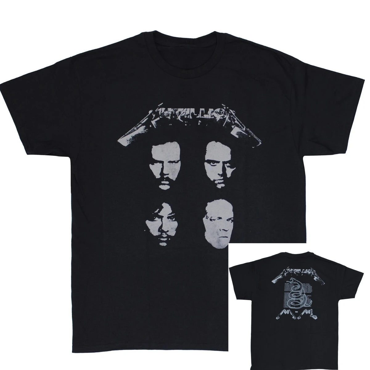 Metallica 40th Anniversary Songs Logo Band T-Shirt Cotton Graphic Tee Men Women Summer Streetwear Top
