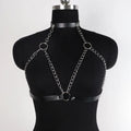 Gothic Style Adjustable Hanging Belt, Black PU Leather Rivet Strap, Christmas Carnival Women's Decoration Belt