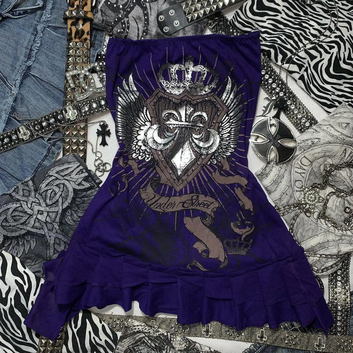 Aesthetic Y2k girl suspenders Top Y2k Clothes blue Gothic bow Slimming Bottom for Women dress Sexy Girls high street character