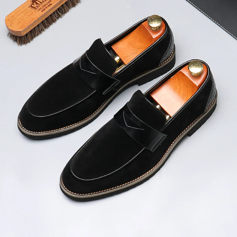 Men's Casual Business Shoes Mens Classic British Style Penny Loafers Moccasins Fashion Party Wedding Flats for Men