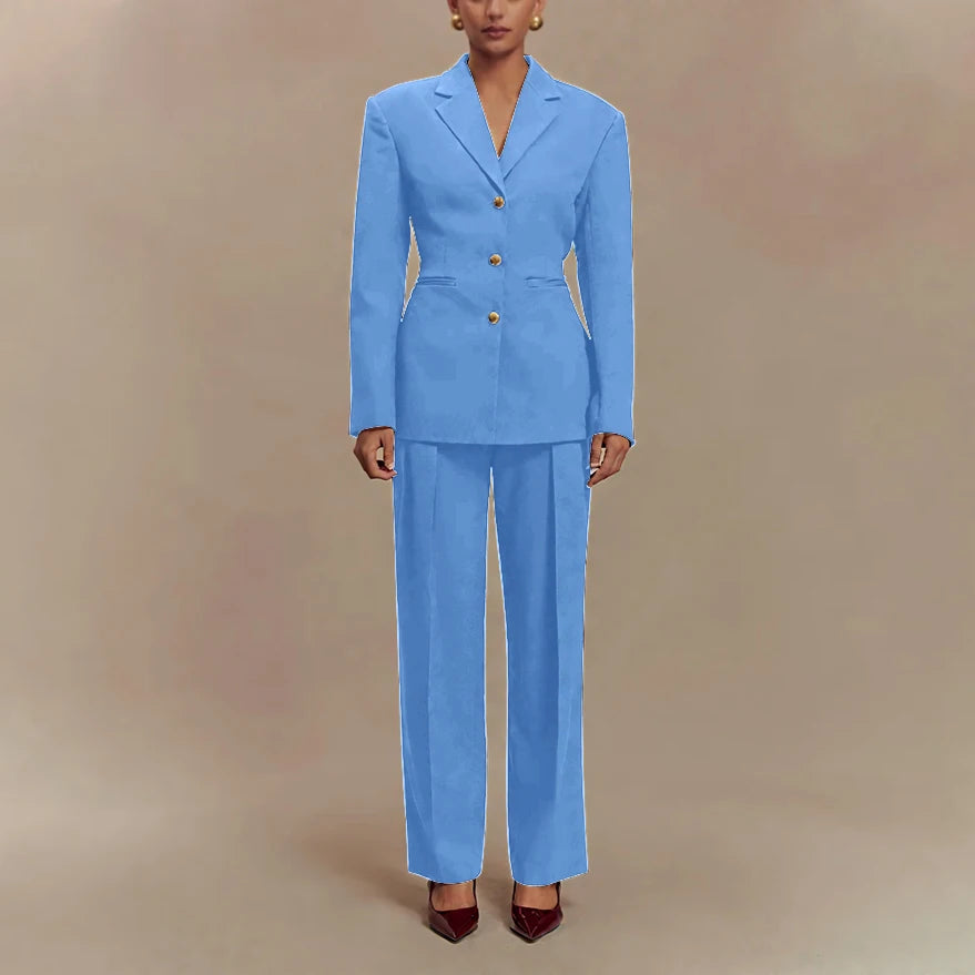 2025 Slim Fit Women Suit Customized Single-breasted Notch Lapel 2Pieces(Jacket+Pants) Business Office Lady Stretch Set