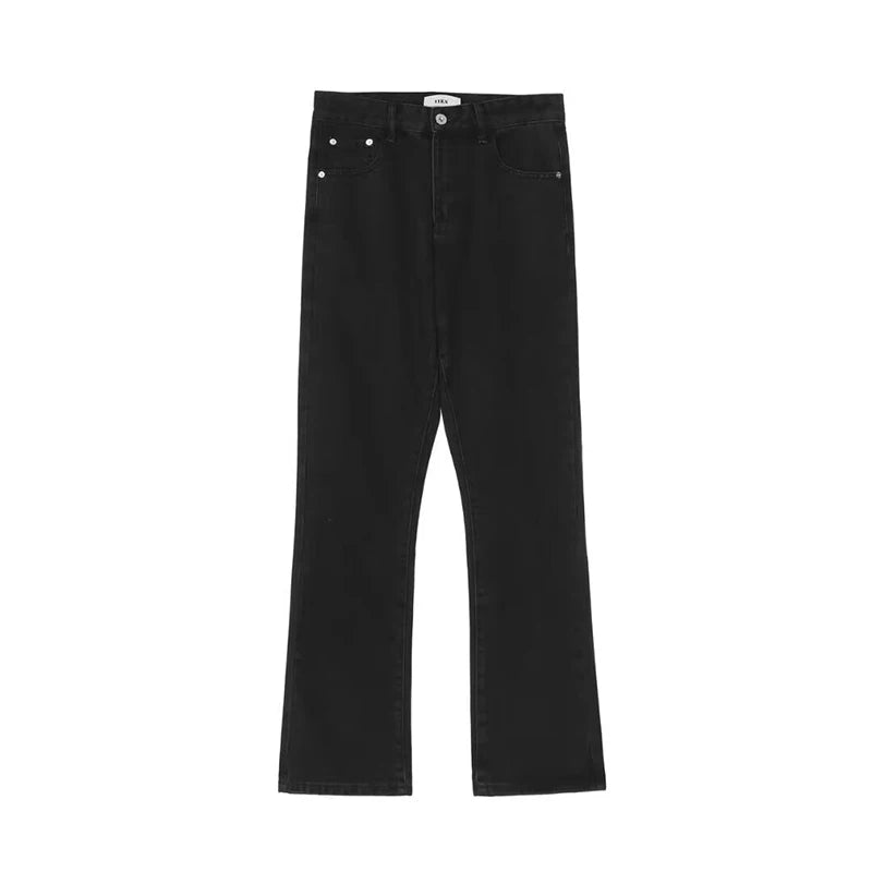 Man Loose Straight Leg Bootcut Jeans Spring Summer New Male American Style Casual Denim Pants Fashion Classic Black Trousers