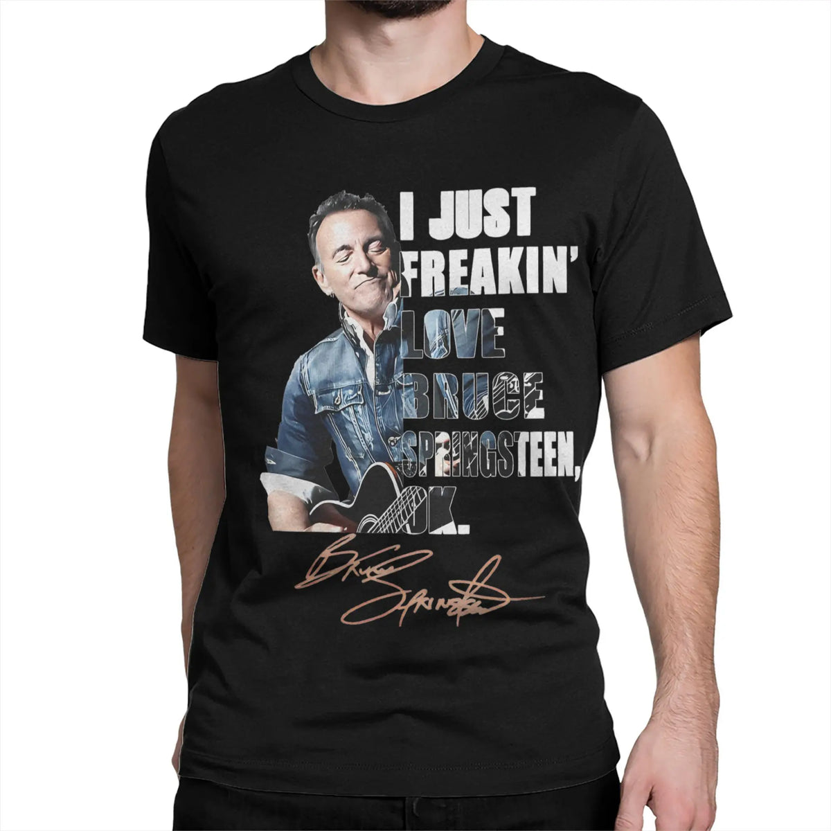 Bruce Heavy Metal T-Shirt for Men Women Springsteen Awesome Pure Cotton Tee Shirt Round Collar Short Sleeve T Shirts Summer Tops