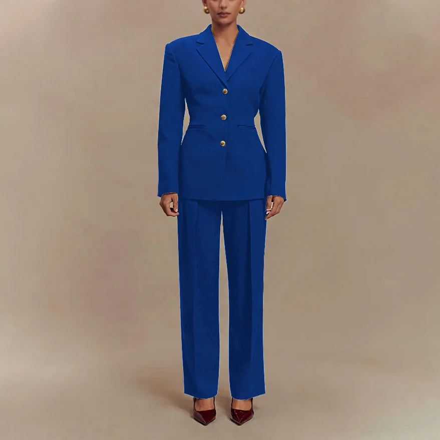 2025 Slim Fit Women Suit Customized Single-breasted Notch Lapel 2Pieces(Jacket+Pants) Business Office Lady Stretch Set