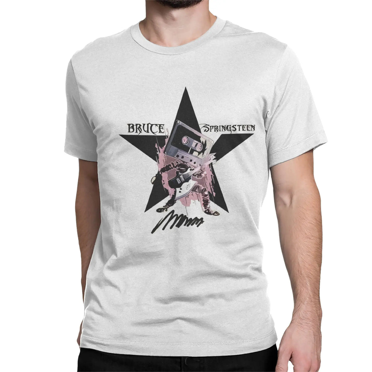 Bruce Heavy Metal T-Shirt for Men Women Springsteen Awesome Pure Cotton Tee Shirt Round Collar Short Sleeve T Shirts Summer Tops