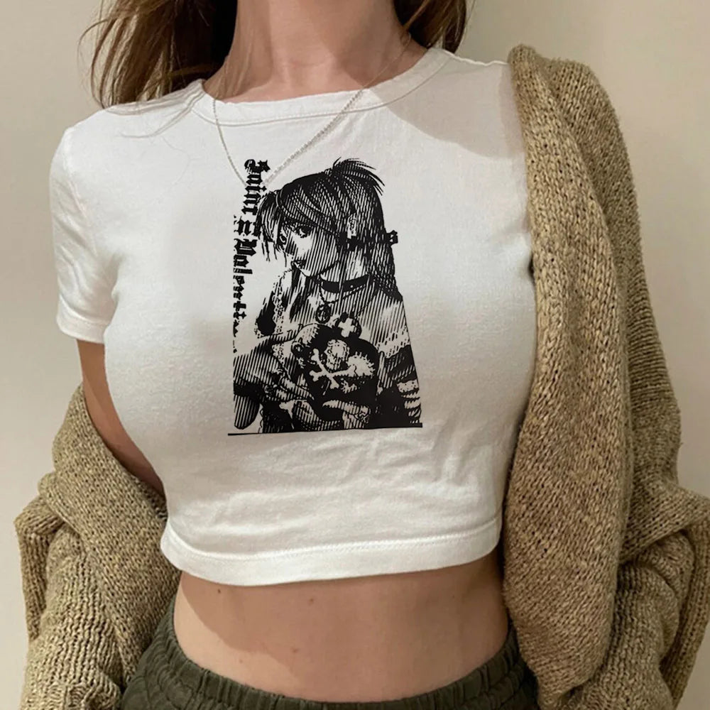 Y2k Girls crop top Fairy corset vintage  gothic  shoujo girl style cute summer y2k teens tees