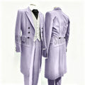 Men Suits Black Fashion Wedding Tailcoat Groom Chic Peak Lapel Double Breasted Male Suit 3 Pieces (Blazer+Vest+Trousers)