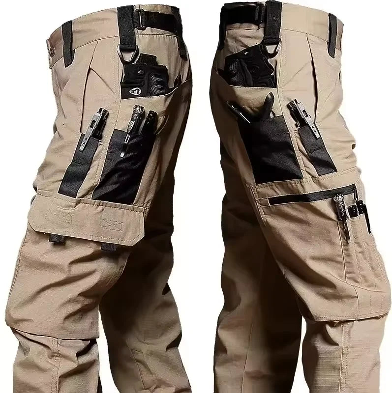 Men's Tactical Pants, Waterproof Pants, Men's Casual Sports Combat Pants, Men's Outdoor Multi Pocket Wear-Resistant Work Pants