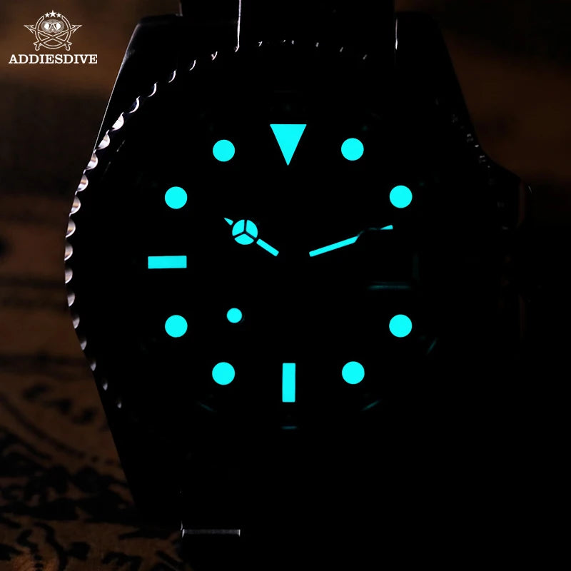 ADDIESDIVE Luxury Men's Diver Watch 200m Stainless Steel Bezel BGW9 Super Luminous Men's Analog Business Quartz Watches AD2040