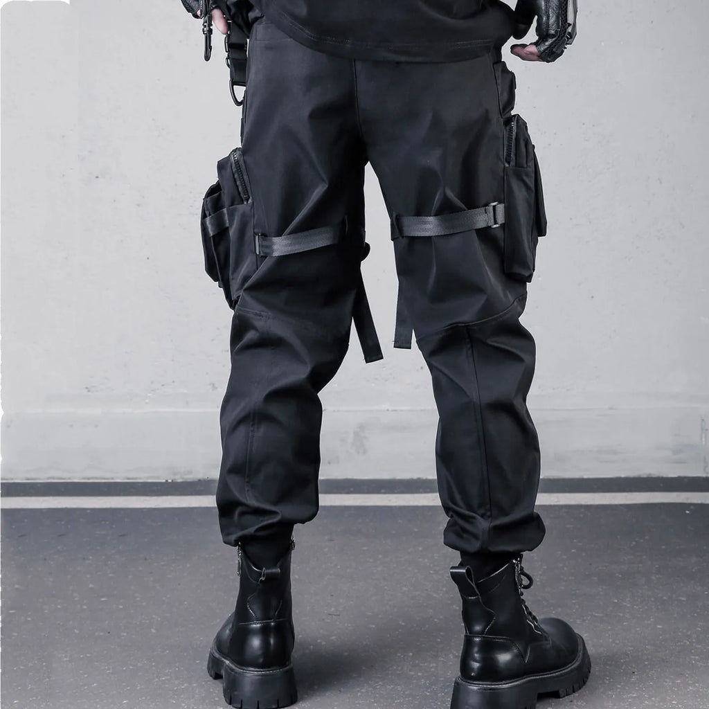 2026 Outdoor Tactical Punk Cargo Pants Multi-pockets Paratrooper Techwear Pants Man High Street Hip Hop Trousers
