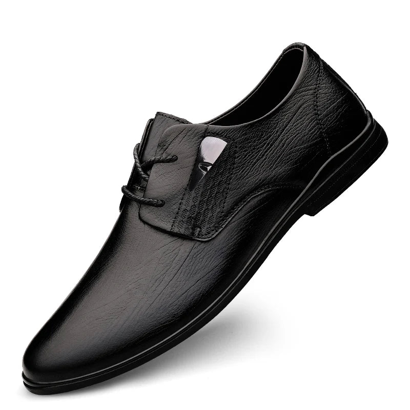 2024 Men Office Oxfords Shoes Hot Sale Male Comfortable Dress Shoe Brand Coiffeur Shoes Lace-up Casual Genuine Leather Footwear