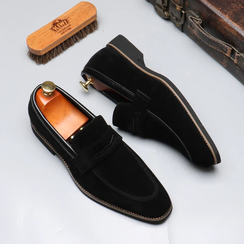 Men's Casual Business Shoes Mens Classic British Style Penny Loafers Moccasins Fashion Party Wedding Flats for Men