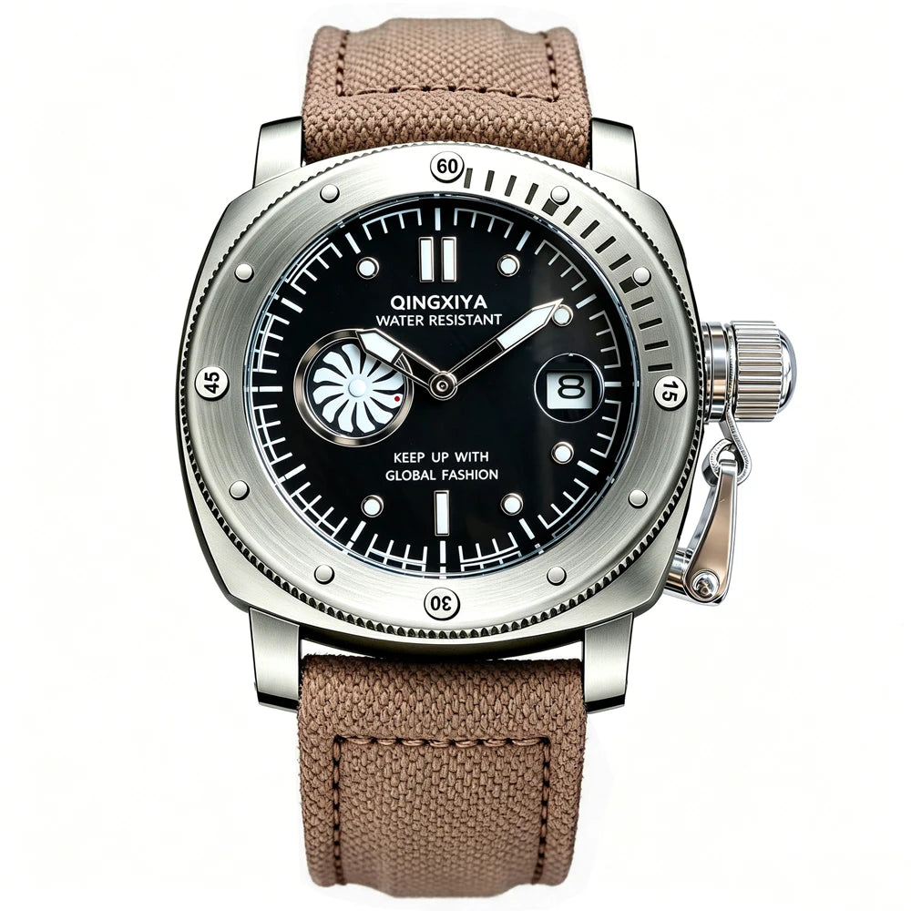 QINGXIYA Luxury Fashion Man Quartz Watch Luminous Waterproof Date Sport Watches For Men Canvas Strap Business Men's Clock Reloj