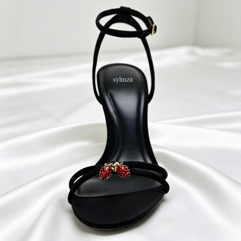 Sexy Brand Thin High Heels Women Summer New Fashion Designer Sandals Ladies Pumps Ankle Strap Elegant Banquet Party Shoes Female