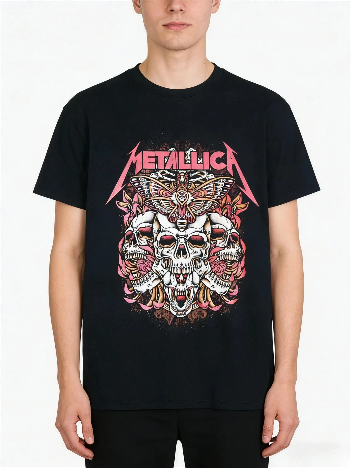 Metallica Band T-Shirt Cotton Graphic Tee Men Women Summer Streetwear Top