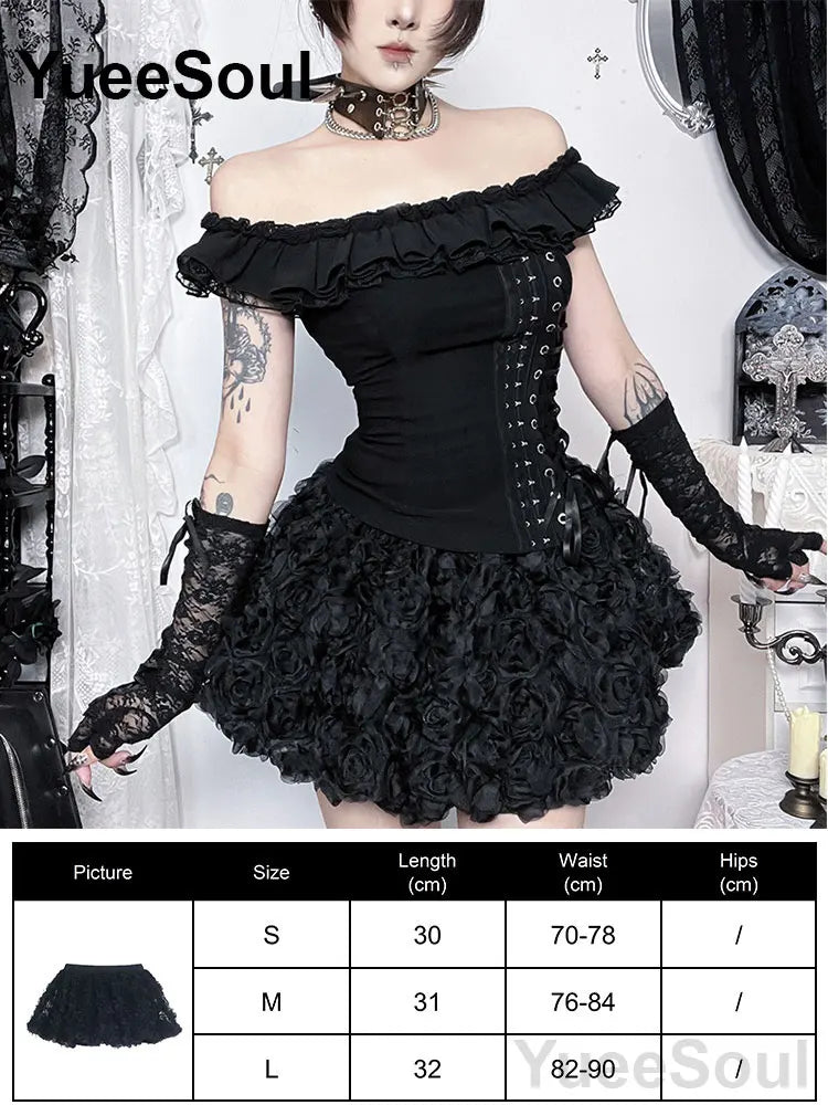 Gothic Women Skirts Black High Waist Pleated Skirts 2026 New Y2K Party Club Punk Goth Dark Grunge Lolita Halloween Mini Skirt