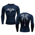 Y2K Compression Shirt Men's Fitness Gym Skeleton Sport Running T-Shirt Rashgard Tops Tee Quick Dry Long Sleeve T-Shirt For Men