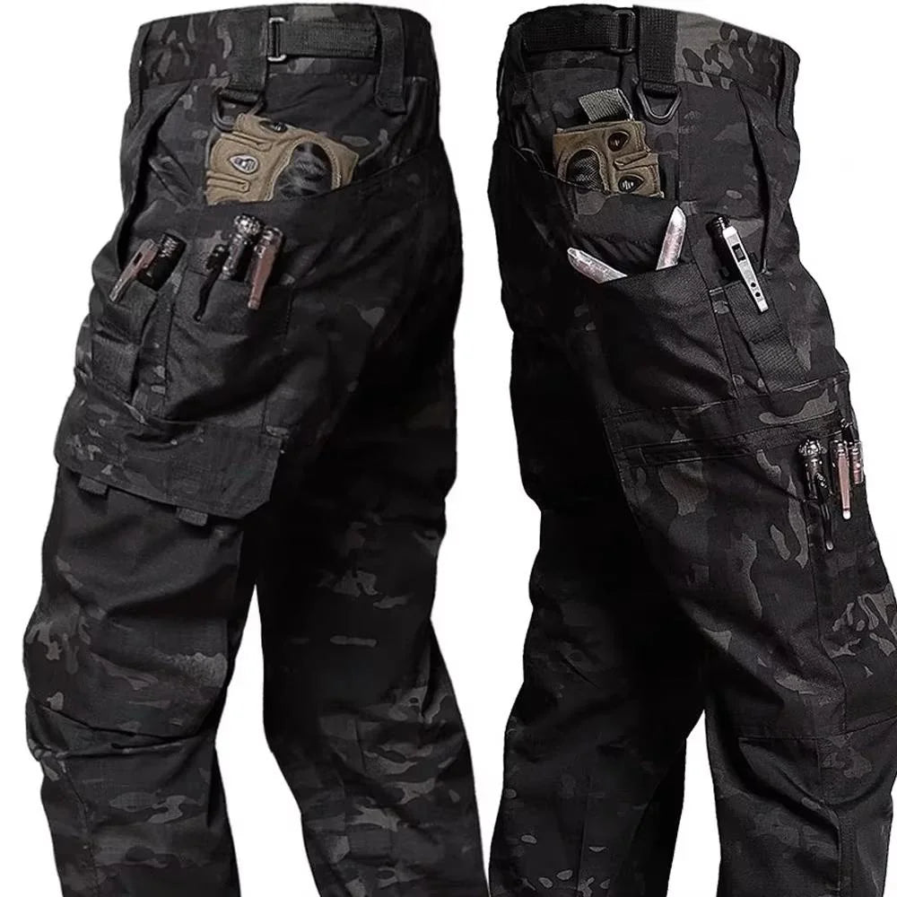 Men's Tactical Pants, Waterproof Pants, Men's Casual Sports Combat Pants, Men's Outdoor Multi Pocket Wear-Resistant Work Pants