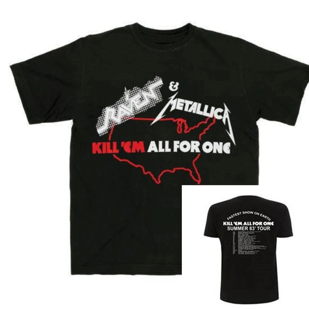 Metallica Metal Up Band T-Shirt Cotton Graphic Tee Men Women Summer Streetwear Top