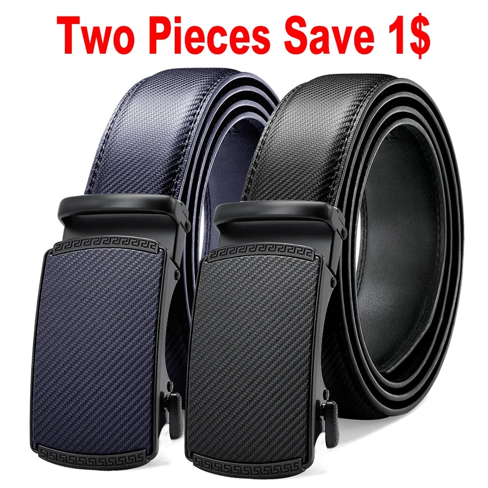 DOOPAI Mens Leather Belt  Automatic Genuine Leather Belts Leisure Fashion Ratchet Belts for Men Pants Waistband Ремень